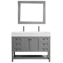 Load image into Gallery viewer, Vinnova Vanity Vinnova Pavia 48” Single Vanity in Grey with Acrylic under-mount Sink With Mirror