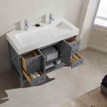 Load image into Gallery viewer, Vinnova Vanity Vinnova Pavia 48” Single Vanity in Grey with Acrylic under-mount Sink With Mirror
