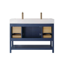 Load image into Gallery viewer, Vinnova Vanity Vinnova Pavia 48” Single Vanity in Royal Blue with Acrylic under-mount Sink With Mirror