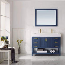 Load image into Gallery viewer, Vinnova Vanity Vinnova Pavia 48” Single Vanity in Royal Blue with Acrylic under-mount Sink With Mirror