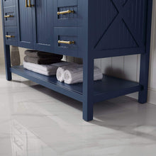 Load image into Gallery viewer, Vinnova Vanity Vinnova Pavia 48” Single Vanity in Royal Blue with Acrylic under-mount Sink With Mirror