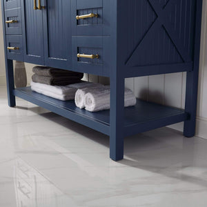 Vinnova Vanity Vinnova Pavia 48” Single Vanity in Royal Blue with Acrylic under-mount Sink With Mirror