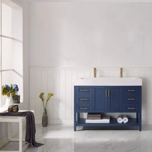 Load image into Gallery viewer, Vinnova Vanity Vinnova Pavia 48” Single Vanity in Royal Blue with Acrylic under-mount Sink Without Mirror