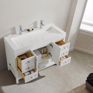 Vinnova Vanity Vinnova Pavia 48” Single Vanity in White with Acrylic under-mount Sink With Mirror