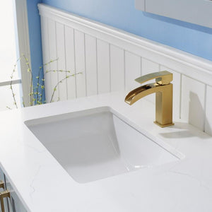 Vinnova Vanity Vinnova Shannon 36" Single Vanity in Paris Grey and Composite Carrara White Stone Countertop With Mirror