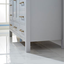 Load image into Gallery viewer, Vinnova Vanity Vinnova Shannon 48&quot; Single Vanity in Paris Grey and Composite Carrara White Stone Countertop With Mirror