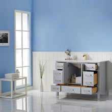 Load image into Gallery viewer, Vinnova Vanity Vinnova Shannon 48&quot; Single Vanity in Paris Grey and Composite Carrara White Stone Countertop Without Mirror