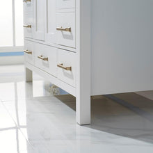 Load image into Gallery viewer, Vinnova Vanity Vinnova Shannon 48&quot; Single Vanity in White and Composite Carrara White Stone Countertop With Mirror