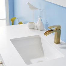 Load image into Gallery viewer, Vinnova Vanity Vinnova Shannon 48&quot; Single Vanity in White and Composite Carrara White Stone Countertop With Mirror