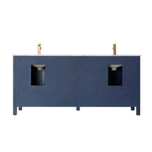 Load image into Gallery viewer, Vinnova Vanity Vinnova Shannon 72&quot; Double Vanity in Royal Blue and Composite Carrara White Stone Countertop With Mirror