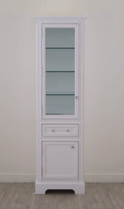 Water Creation Linen Towers Water Creation DERBY-LC-W Derby Collection Linen Cabinet In White