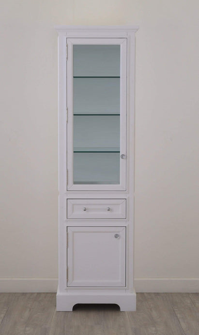 Water Creation Linen Towers Water Creation DERBY-LC-W Derby Collection Linen Cabinet In White