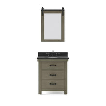 Load image into Gallery viewer, Water Creation Vanity Water Creation AB30BL03GG-P24000000 Aberdeen 30 Inch Single Sink Blue Limestone Countertop Vanity in Grizzle Gray and Mirror