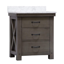 Load image into Gallery viewer, Water Creation Vanity Water Creation AB30CW03GG-000BX1203 30 Inch Grizzle Grey Single Sink Bathroom Vanity With Faucet With Carrara White Marble Counter Top From The ABERDEEN Collection