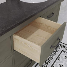 Load image into Gallery viewer, Water Creation Vanity Water Creation AB60BL03GG-P24000000 Aberdeen 60 Inch Double Sink Blue Limestone Countertop Vanity in Grizzle Gray with Mirror