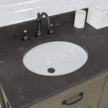 Load image into Gallery viewer, Water Creation Vanity Water Creation AB72BL03GG-P72TL1203 Aberdeen 72 In. Double Sink Blue Limestone Countertop Vanity in Grizzle Gray with Hook Faucet and Mirror