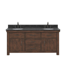 Load image into Gallery viewer, Water Creation Vanity Water Creation AB72BL03RS-000000000 Aberdeen 72 In. Double Sink Blue Limestone Countertop Vanity in Rustic Sierra