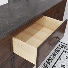 Load image into Gallery viewer, Water Creation Vanity Water Creation AB72BL03RS-000000000 Aberdeen 72 In. Double Sink Blue Limestone Countertop Vanity in Rustic Sierra
