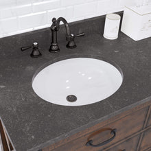Load image into Gallery viewer, Water Creation Vanity Water Creation AB72BL03RS-P72TL1203 Aberdeen 72 In. Double Sink Blue Limestone Countertop Vanity in Rustic Sierra with Hook Faucets and Mirrors
