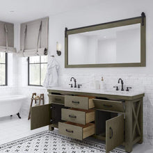 Load image into Gallery viewer, Water Creation Vanity Water Creation AB72CW03GG-P72000000 Aberdeen 72 Inch Double Sink Carrara White Marble Countertop Vanity in Grizzle Gray with Mirror