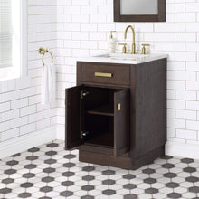 Load image into Gallery viewer, Water Creation Vanity Water Creation CH24CW06BK-000BL1406 Chestnut 24&quot;&quot; Single Bathroom Vanity