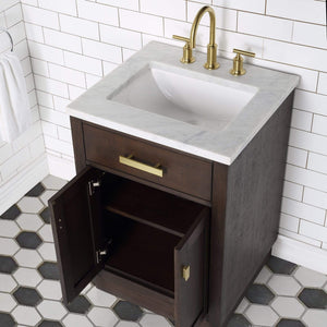 Water Creation Vanity Water Creation CH24CW06BK-000BL1406 Chestnut 24"" Single Bathroom Vanity