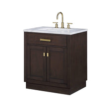 Load image into Gallery viewer, Water Creation Vanity Water Creation CH30B-0600BK Chestnut 30 Inch Single Bathroom Vanity with Mirror in Brown Oak