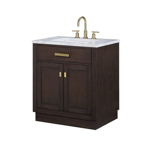 Water Creation Vanity Water Creation CH30B-0600BK Chestnut 30 Inch Single Bathroom Vanity with Mirror in Brown Oak
