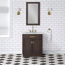 Load image into Gallery viewer, Water Creation Vanity Water Creation CH30B-0600BK Chestnut 30 Inch Single Bathroom Vanity with Mirror in Brown Oak