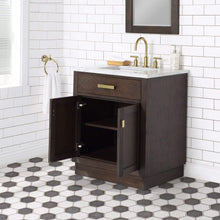 Load image into Gallery viewer, Water Creation Vanity Water Creation CH30B-0600BK Chestnut 30 Inch Single Bathroom Vanity with Mirror in Brown Oak