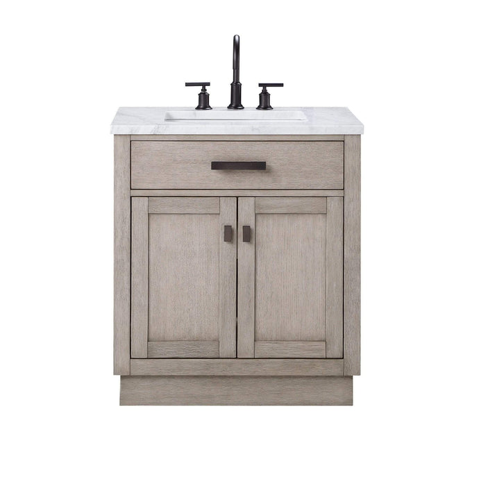 Water Creation Vanity Water Creation CH30C-0314GK Chestnut 30 Inch Single Bathroom Vanity in Grey Oak