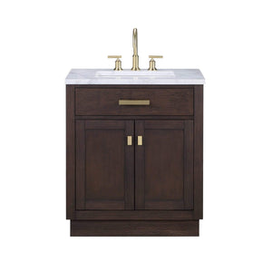 Water Creation Vanity Water Creation CH30CW06BK-000BL1406 Chestnut 30"" Single Bathroom Vanity