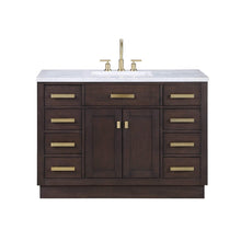 Load image into Gallery viewer, Water Creation Vanity Water Creation CH48A-0600BK Chestnut 48 Inch Single Bathroom Vanity in Brown Oak