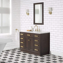 Load image into Gallery viewer, Water Creation Vanity Water Creation CH48B-0600BK Chestnut 48 Inch Single Bathroom Vanity with Mirror in Brown Oak