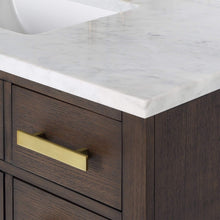 Load image into Gallery viewer, Water Creation Vanity Water Creation CH48B-0600BK Chestnut 48 Inch Single Bathroom Vanity with Mirror in Brown Oak