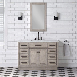 Water Creation Vanity Water Creation CH48C-0314GK Chestnut 48 Inch Single Bathroom Vanity in Grey Oak