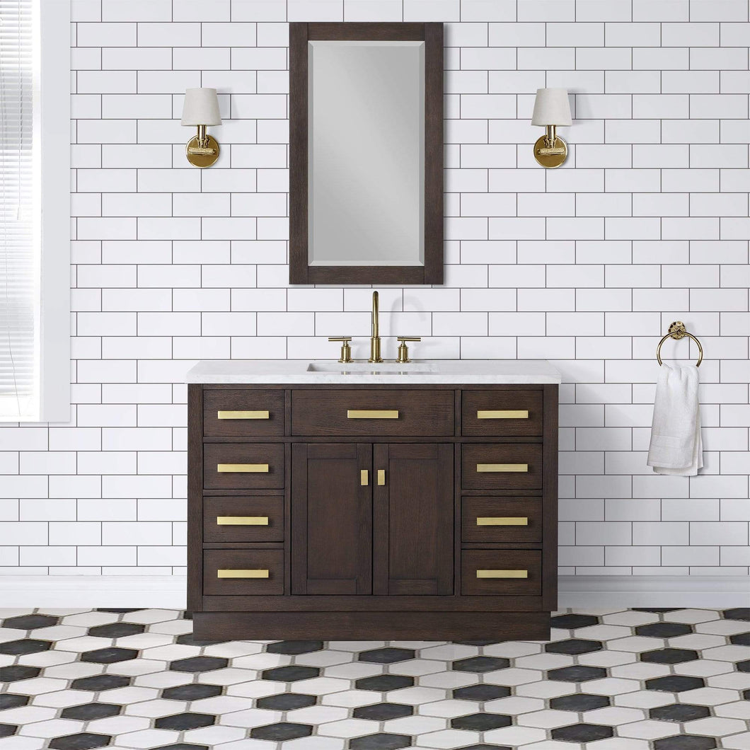 Water Creation Vanity Water Creation CH48CW06BK-R21BL1406 Chestnut 48