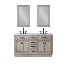 Load image into Gallery viewer, Water Creation Vanity Water Creation CH60B-0300GK Chestnut 60 Inch Double Bathroom Vanity with Mirrors in Grey Oak