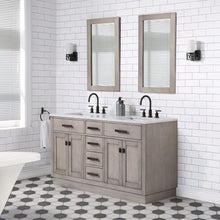 Load image into Gallery viewer, Water Creation Vanity Water Creation CH60B-0300GK Chestnut 60 Inch Double Bathroom Vanity with Mirrors in Grey Oak