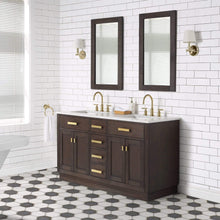 Load image into Gallery viewer, Water Creation Vanity Water Creation CH60B-0600BK Chestnut 60 Inch Double Bathroom Vanity with Mirrors in Brown Oak