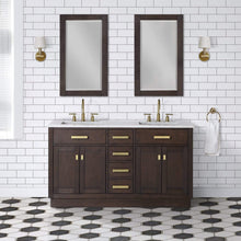 Load image into Gallery viewer, Water Creation Vanity Water Creation CH60CW06BK-000BL1406 Chestnut 60&quot;&quot; Double Bathroom Vanity