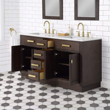 Load image into Gallery viewer, Water Creation Vanity Water Creation CH60CW06BK-R21BL1406 Chestnut 60&quot;&quot; Double Bathroom Vanity