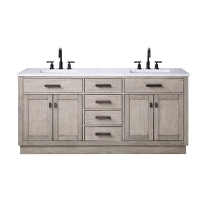 Water Creation Vanity Water Creation CH72CW03GK-000BL1403 Chestnut 72"" Double Bathroom Vanity