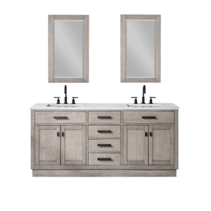 Water Creation Vanity Water Creation CH72CW03GK-R21BL1403 Chestnut 72"" Double Bathroom Vanity