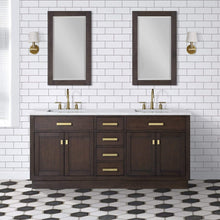 Load image into Gallery viewer, Water Creation Vanity Water Creation CH72CW06BK-000BL1406 Chestnut 72&quot;&quot; Double Bathroom Vanity