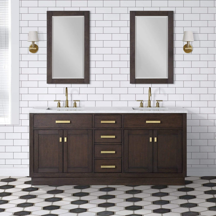 Water Creation Vanity Water Creation CH72CW06BK-000BL1406 Chestnut 72