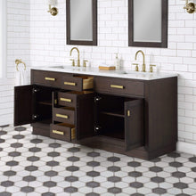 Load image into Gallery viewer, Water Creation Vanity Water Creation CH72CW06BK-000BL1406 Chestnut 72&quot;&quot; Double Bathroom Vanity