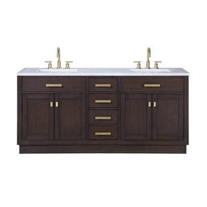 Water Creation Vanity Water Creation CH72CW06BK-000BL1406 Chestnut 72"" Double Bathroom Vanity