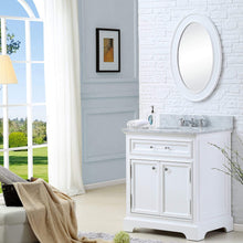 Load image into Gallery viewer, Water Creation Vanity Water Creation DE30CW01PW-000BX0901 30 Inch Pure White Single Sink Bathroom Vanity With Faucet From The Derby Collection