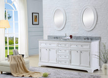 Load image into Gallery viewer, Water Creation Vanity Water Creation DE60CW01PW-000BX0901 60 Inch Pure White Double Sink Bathroom Vanity With Faucet From The Derby Collection